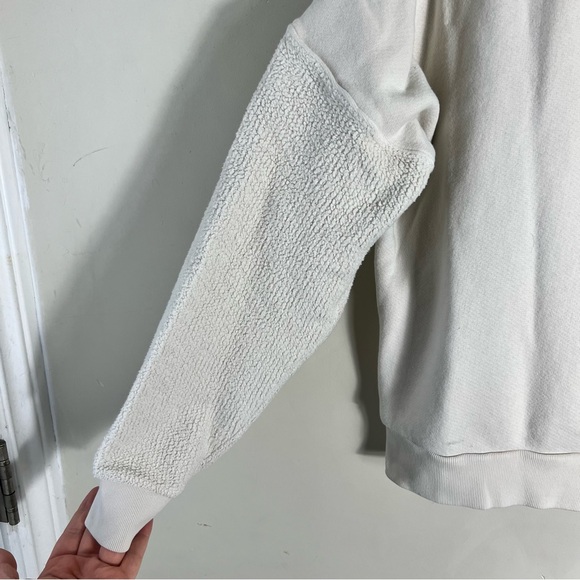 Perfectwhitetee tyra fleece 1/4 zip sweatshirt Size Large In Sugar 100% Cotton - Picture 7 of 14